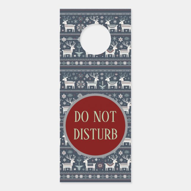 Aviso De Porta Padrão de Retrô Nórdico (Frente)