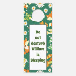 Aviso De Porta Padrão de selva de safari personalizado raccoons d