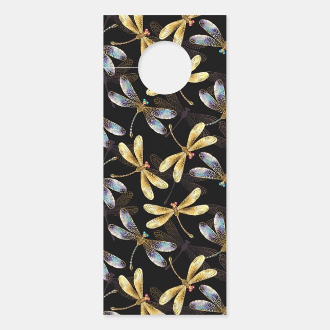 Aviso De Porta Padrão sem costura com Ouros (Frente)