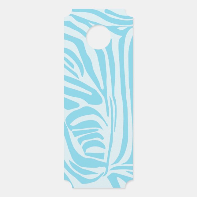 Aviso De Porta Padrão Zebra Azul (Frente)
