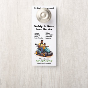 Aviso De Porta Padre e música Lawn Service Door Hanger