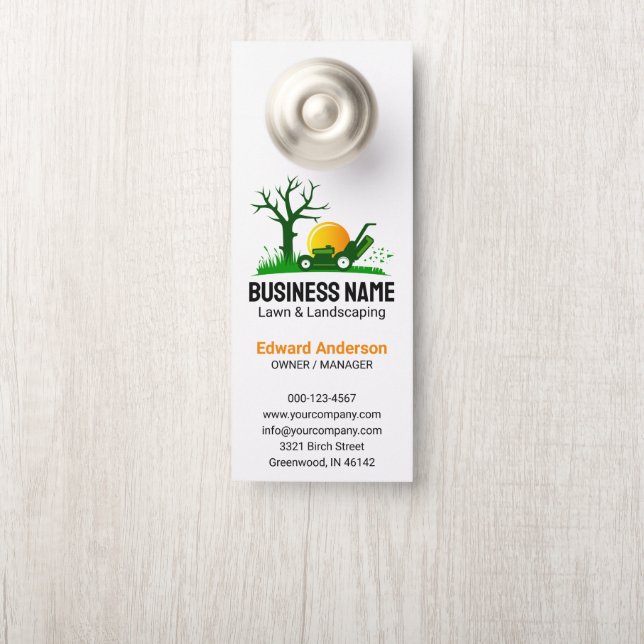 Aviso De Porta Paisagem profissional de saúde pública verde (Na maçaneta)