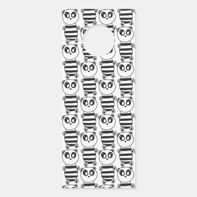 Aviso De Porta Panda Kids (Frente)