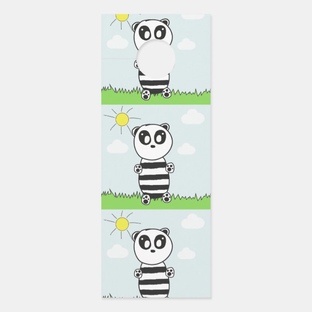 Aviso De Porta Panda Kids (Frente)