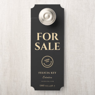 Aviso De Porta PARA VENDA de agente imobiliário QR Front-Doing