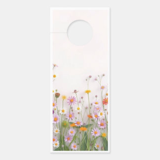 Aviso De Porta Pastel Wildflower Door Hanger - Elegante