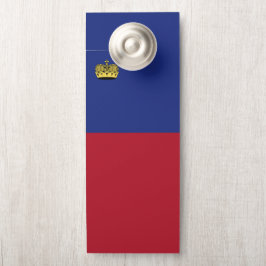 Aviso De Porta pavilhão do Liechtenstein