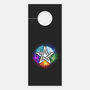 Aviso De Porta Pentagrama do Wiccan
