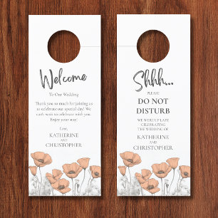Aviso De Porta Pêpias De Pêssego Não Incomodam O Casamento