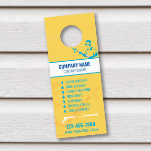 Aviso De Porta Perigo da porta de lavagem de pressão, cabide da f