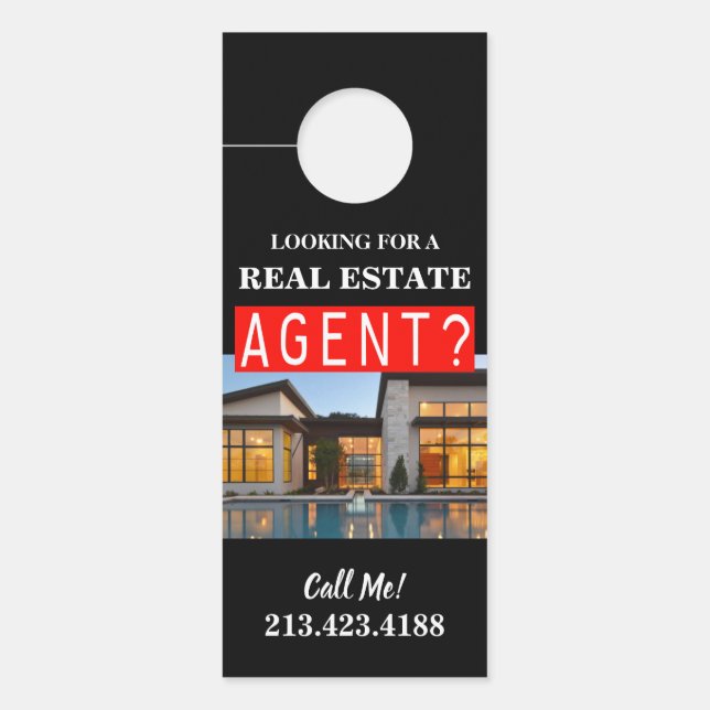 Aviso De Porta Perigo da Porta Imobiliária (Frente)