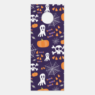 Aviso De Porta Personagens Divertidos e Assustadores de Halloween