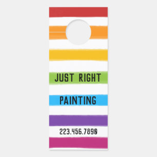 Aviso De Porta Pintor QR Personalizado