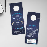 Aviso De Porta Potência de lavagem da pressão masculina profissio<br><div class="desc">Design de cartão de visita profissional - Arma de lavagem de pressão prateada e efeito pulverizador de água com brilho para os serviços de lavagem de pressão</div>