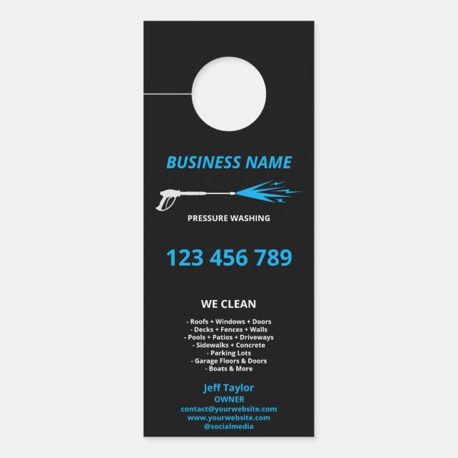 Aviso De Porta Potência de lavagem da pressão profissional (Frente)