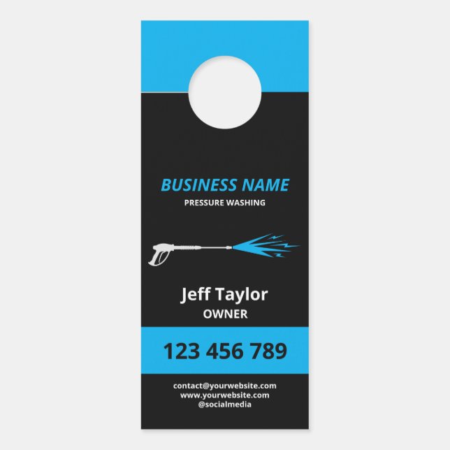 Aviso De Porta Potência de lavagem da pressão profissional (Frente)