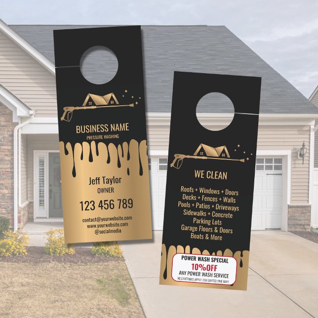 Aviso De Porta Potência de lavagem da pressão profissional (Criador carregado)