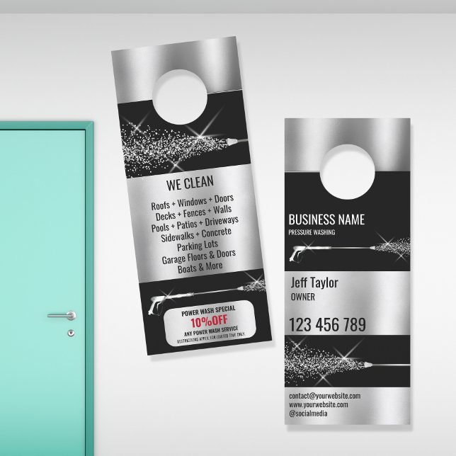 Aviso De Porta Potência de lavagem da pressão profissional (Criador carregado)