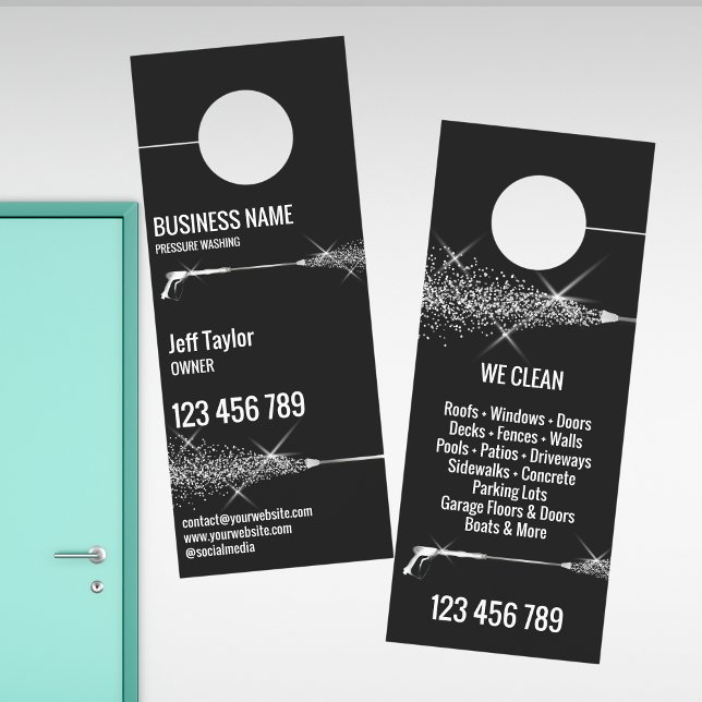 Aviso De Porta Potência de lavagem da pressão profissional (Criador carregado)