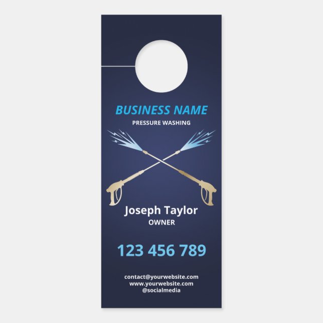 Aviso De Porta Potência de lavagem da pressão profissional (Frente)