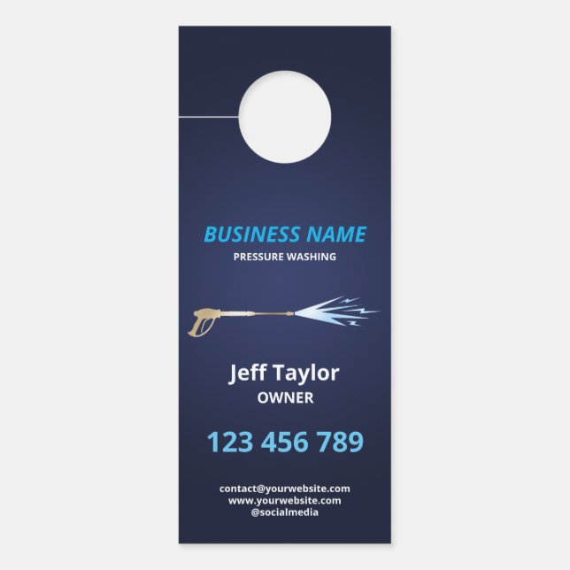 Aviso De Porta Potência de lavagem da pressão profissional (Frente)