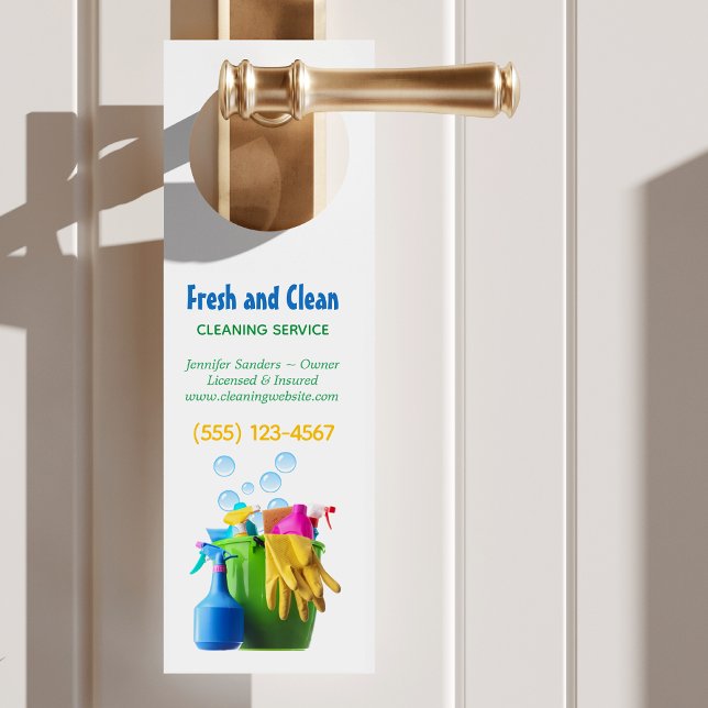 Aviso De Porta Prestações de serviços de limpeza Balde (Criador carregado)