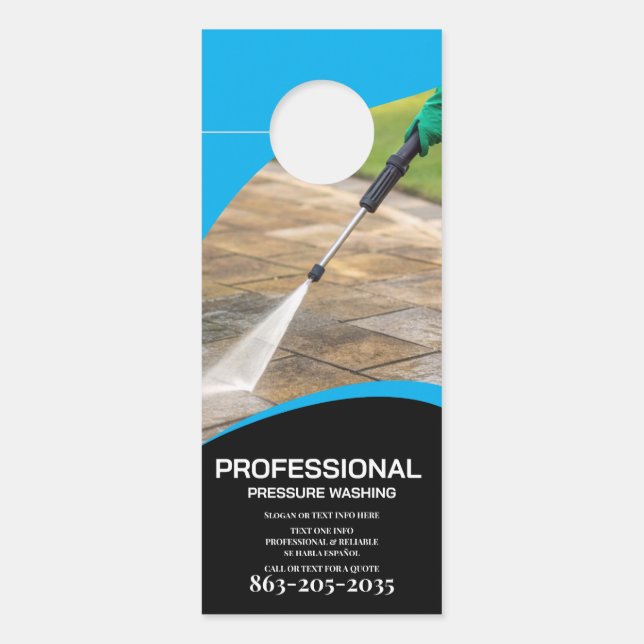 Aviso De Porta Professional Pressure Wash Minimalist (Frente)