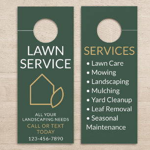 Aviso De Porta Profissional de Cuidados e Serviços com Jardins