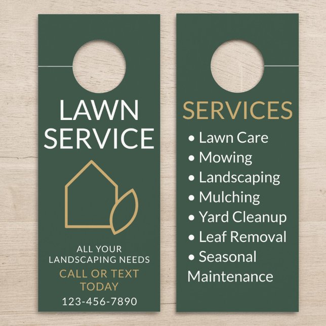 Aviso De Porta Profissional de Cuidados e Serviços com Jardins (Criador carregado)