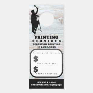 Aviso De Porta *~* QR Estimativa de pintura doméstica externa