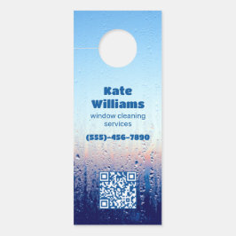 Aviso De Porta QR Personalizado de Limpeza de Janela