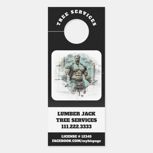 Aviso De Porta *~* QR Tree Services Muscular Port (Frente)