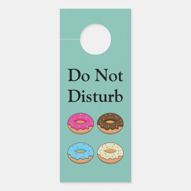 Aviso De Porta Quatro padrões Rosquinha associados | Personalizar (Frente)