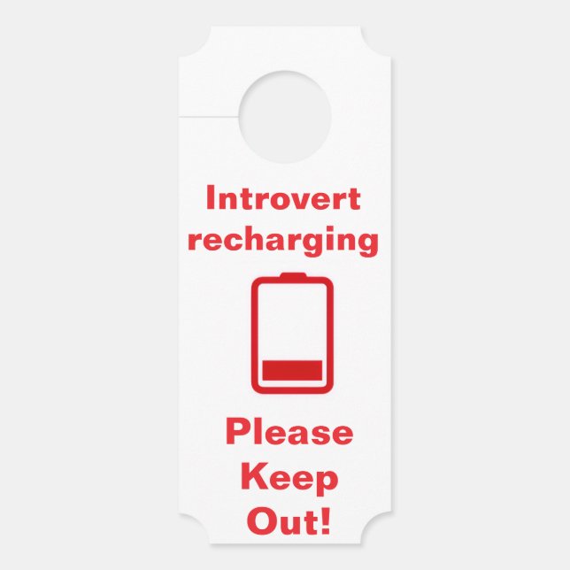Aviso De Porta Recarregar introvertido (Frente)