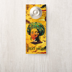 Aviso De Porta Retrato de Mulher Africana com Sunset