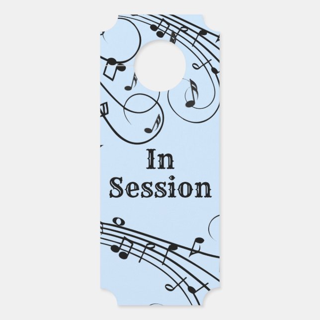 Aviso De Porta Rico Music Notes Blue (Frente)