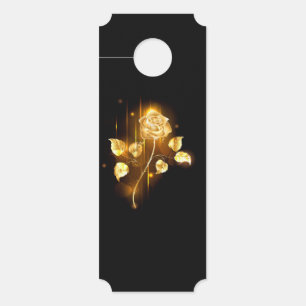 Aviso De Porta rosa do ouro ( rosa dourado )