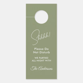 Aviso De Porta Sage Green White Wedor Hanger