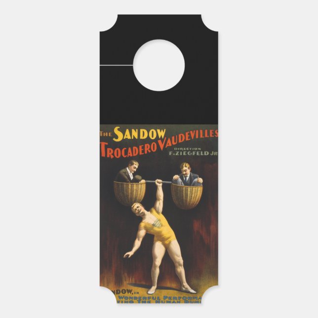 Aviso De Porta Sandow Eugen Sandow Vaudeville Weightlifter (Frente)