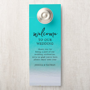 Aviso De Porta Sandy & Salty Beach I Teal green I Wedking Welcome