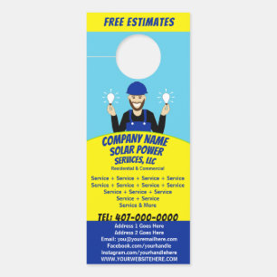 Aviso De Porta Serviço de lâmpadas do Painel Solar Travamento da 