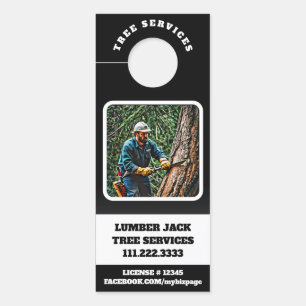 Aviso De Porta *~* Serviços de árvore Porta QR MAN TREE