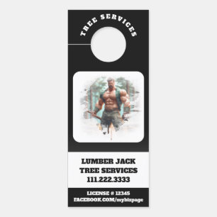 Aviso De Porta *~* Serviços de Árvore QR Lumber Porta da Tomada