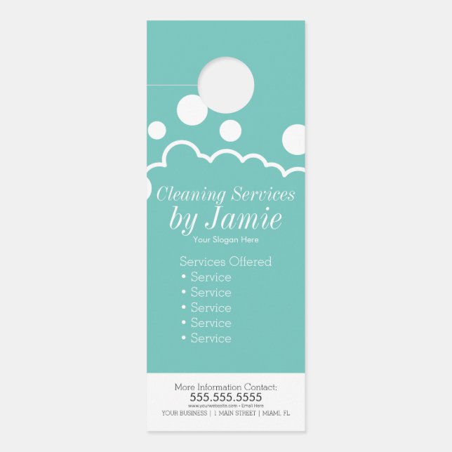 Aviso De Porta Serviços de Limpeza de Suds Comerciais (Frente)