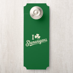 Aviso De Porta Shamrock Saint Patricks, da Patty Irlandesa Engraç