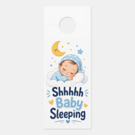 Aviso De Porta Shhh Bebê Dormindo Grande porta-chuveiro