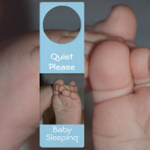Silêncio Por Favor Bebê Dormindo Pés Pequenos Azul