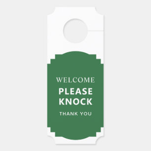 Aviso De Porta Simples bem-vindo e não perturbe o ReversibleTicke