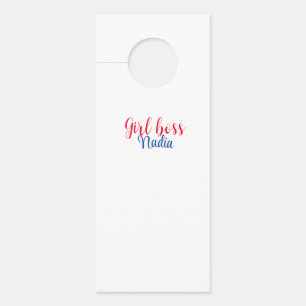 Aviso De Porta simples textos de imagem minimalista garota chefe