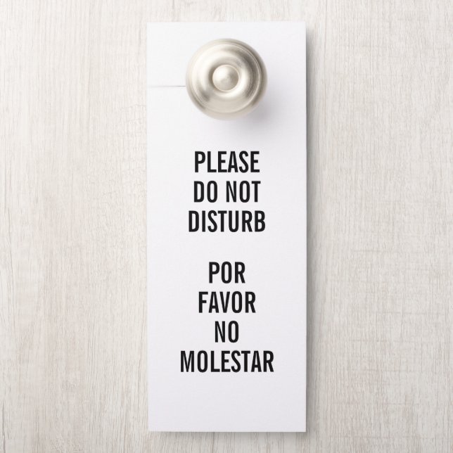 Aviso De Porta Sinal de Não Perturbe para Porta (Na maçaneta)